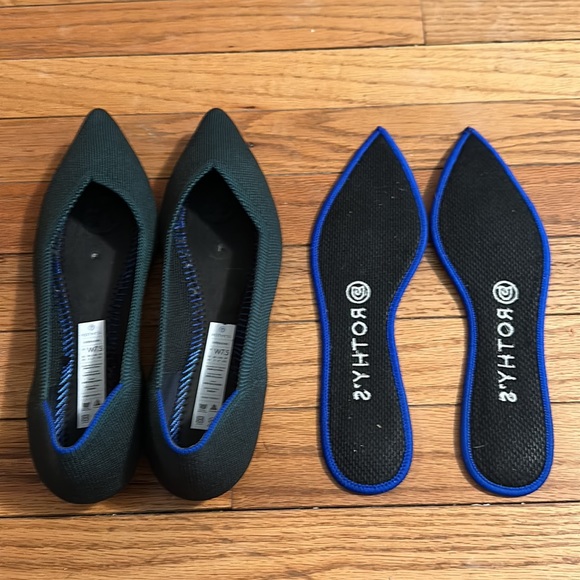 Rothy’s forest green pointed-toe flat size 7.5 - Picture 6 of 7